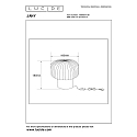 Lucide table lamp JANY round E14 IP20, smoky colour, black 