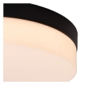 ceiling luminaire BISKIT 23 IP44, opal, black 