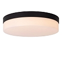 Lucide LED Deckenleuchte BISKIT Badleuchte, � 28cm, 18W, 2700K, 1150lm, IP44, schwarz