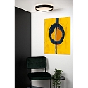 Lucide LED Deckenleuchte NURIA, � 30 cm, 1x18W, 2700K, dimmbar, schwarz