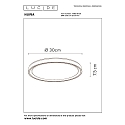 Lucide LED Deckenleuchte NURIA, � 30 cm, 1x18W, 2700K, dimmbar, schwarz