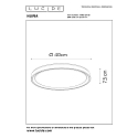 Lucide ceiling luminaire NURIA LED round IP20, black dimmable