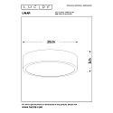 Lucide ceiling luminaire UNAR LED round IP20, opal, black dimmable