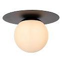 Lucide ceiling luminaire TRICIA round E27 IP20, opal, black