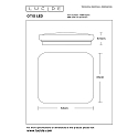 Lucide ceiling luminaire OTIS LED square IP20, opal 