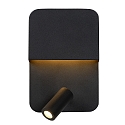 LED Wandleuchte BOXER, 1x10W, 3000K, Mit USB-Ladepunkt, schwarz