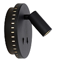 wall luminaire BENTJER LED round IP20, black 