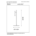 Lucide table lamp PHILON LED cylindrical, rotatable IP20, black dimmable