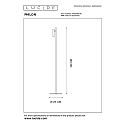 Lucide floor lamp PHILON LED cylindrical, rotatable IP20, black dimmable