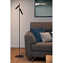 Lucide floor lamp PHILON LED 2 flames, cylindrical IP20, black dimmable