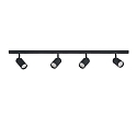 1-phase spot DESIGNLINE TUBE KIT set of 4 GU10, black