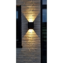Lumexx LED Au�enwandleuchte ARCA XL W150, 2x9W, 3000K, 2x819lm, IP65, dimmbar, schwarz