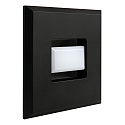 LED-Wandeinbauleuchte TINA, IP20, eckig, 8.5 x 8.5cm, 230V, 1W 10-45lm 3000K 100�, 320� drehbar, schaltbar, schwarz