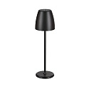 solar table lamp TAVOLA SOLAR with USB connection, set of 1, with touch dimmer, magnetic mounting IP54, black dimmable