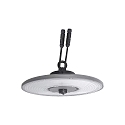 Megatron hall spot HELA DALI2 DALI controllable, impact resistant, flicker-free IP65, grey, black dimmable