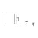 nobil� LED Aufbau-Panel FLAT 170 Q SCCT DIM C, IP44, eckig, 17 x 17cm, 10W 3000/4000/5700K, dimmbar, wei�