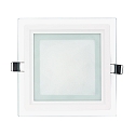 LED Glas Panel 160Q, eckig, 11W, SCCT, IP20, wei�