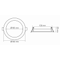 nobil� LED Einbau-Panel FLAT 105 R, IP44, Bad + K�che, rund, � 14.5cm, 350mA (exkl. BG), dimmbar, 8W 3000K 120�, wei�