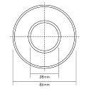 nobil� Recessed outdoor luminaire WT 50 R, IP65 on front, � 8.6cm, GX5.3 max. 50W, matt titan