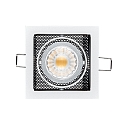 LED Downlight MINI KARDAN E1 BIO, eckig, 1-flammig, 38�, 7W, 3000K, IP40, titan matt