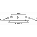 nobil� Einbaustrahler DOWNLIGHT C 1830, � 8cm, starr, Titan matt