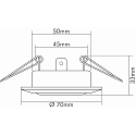 nobil� Einbaustrahler DOWNLIGHT C 3840, � 7cm, schwenkbar, schwarz-Chrom