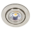 Einbaustrahler DOWNLIGHT C 3840, � 7cm, schwenkbar, Nickel geb�rstet