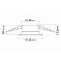 nobil� Einbaustrahler DOWNLIGHT C 3860, � 5.5cm, starr, wei�
