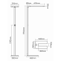 nobil� LED B�ro-Stehleuchte EW-5525, UGR<18, direkt 90�/ indirekt 110�, 80W 4000K, mit Touch-Dimmer