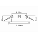 nobil� Einbaustrahler DOWNLIGHT D 3830, � 8.8cm, schwenkbar, Nickel geb�rstet