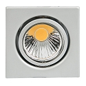 Einbaustrahler DOWNLIGHT D 3830 Q, quadratisch, 8.5 x 8.5cm, schwenkbar, Chrom matt