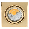 Einbaustrahler DOWNLIGHT D 3830 Q, quadratisch, 8.5 x 8.5cm, schwenkbar, 24 Karat vergoldet