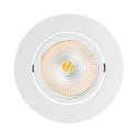LED Downlight 5068 ECO FLAT SCCT DIM C, IP40, rund, 7.5W 2700/3000/4000K 38�, CRi >90, schwenkbar, dimmbar