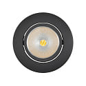 recessed downlight ECO FLAT 5068R DIM / 38� round, CCT Switch, dimmable IP40, black matt dimmable