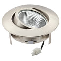 nobil� downlight 5068 ECO FLAT SCCT 38� DIM C round, swivelling, CCT Switch IP40, brushed nickel dimmable