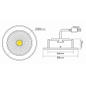 nobil� LED Einbaustrahler 5068 ECO FLAT, Rund, 350mA, 8W 4000K 750lm 38�, CRi>90, dimmbar, Nickel geb�rstet