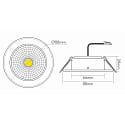 nobil� LED Einbau-Downlight ECO FLAT 5068R, � 8.8cm, 7.5W 2700/300/4000K 38�, CRi>90, schwenkbar, dimmbar, inkl. AB, Nickel