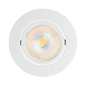 LED Einbaustrahler 5068 ECO FLAT, Rund, 350mA, 8W 4000K 750lm 24°, CRi>90, dimmbar, Weiß matt