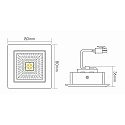 nobil� LED Downlight A 5068 T FLAT RQ, eckig, 48�, 9W, 4000K, IP40, dimmbar, wei� matt
