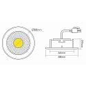 downlight A 5068 T FLAT IP40, gold, satined dimmable