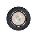 LED Downlight 5068 ECO FLAT BIO, rund, 38�, 7,5W, 5000K, IP40, schwenkbar, schwarz matt