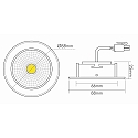 downlight 5068 ECO FLAT BIO round IP40, chrome matt dimmable