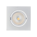 LED Downlight 5068Q ECO FLAT BIO, eckig, 38�, 7,5W, 4000K, IP40, chrom matt