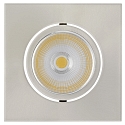 LED Downlight 5068Q ECO FLAT TUN, eckig, 38�, 6W, IP40, nickel geb�rstet