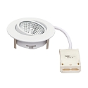 nobil� LED Einbau-Downlight 5068 ECO DOB, IP40, � 8.8cm, 6W 3000K 570lm 38�, durchverdrahtet, dimmbar, schwenkbar, wei� matt