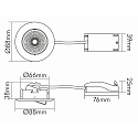 nobil� LED Einbau-Downlight 5068 ECO DOB, IP40, � 8.8cm, 6W 3000K 570lm 38�, durchverdrahtet, dimmbar, schwenkbar, schwarz matt