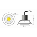 nobil� downlight A 5068 S swivelling, dimmable IP40, chrome dimmable