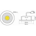 nobil� LED Downlight A 5068 T FLAT BIO, rund, 38�, 8W, 3000K, IP40, schwenkbar, dimmbar, schwarz matt