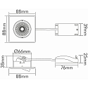 nobil� LED Downlight 5068Q ECO DOB, eckig, 38�, 8W, 3000K, IP40, dimmbar, chrom matt