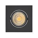 LED Downlight A 5068Q T FLAT BIO, eckig, 38�, 8W, 3000K, IP40, dimmbar, schwarz matt